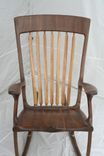 Walnut/Zebrawood Tall Person Rocker - Shipping Included 1 small
