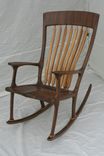Walnut/Zebrawood Tall Person Rocker - Shipping Included 2 small