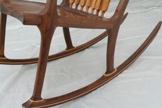 Walnut/Zebrawood Tall Person Rocker - Shipping Included 4 small
