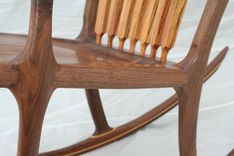 Walnut/Zebrawood Tall Person Rocker - Shipping Included 6 small