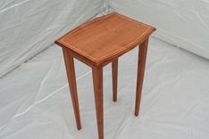 Mahogany Side Table With Maple Inlay - Shipping Included 1 small