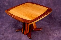 Pedestal Table With End Leaves 1 small