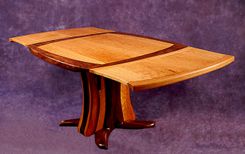 Pedestal Table With End Leaves 3 small