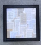 Book Page Collage, Framed Collage, Wall Art, Wall Hanging 3 small