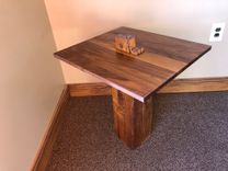 Rustic Barn Beam And Walnut End Table 2 small