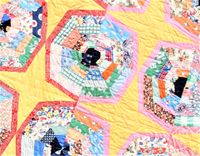 Vintage Handmade Cobweb Patchwork Hand Pieced Quilt 3 small