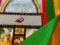 Custom Wizard Of Oz Appliqued And Embroidered Quilt 4 small