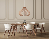 Wood Lamp  Wooden Lamp Shade  Hanging Lamp  Pendant Light 1 small