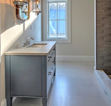 Floating Vanity, Mirror Frame And Side Cabinets 3 small