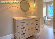 Floating Vanity, Mirror Frame And Side Cabinets 4 small