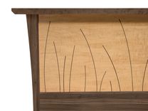 Platform Bed Walnut Queen Size, King, Low Bed Frame, Solid Wood, Headboard, "Prairie Platform" 5 small