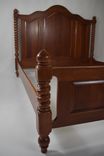 Custom Black Cherry Bed With Hand Carved Spiral Posts 2 small
