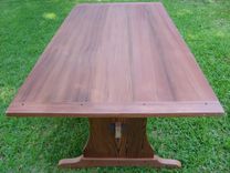 Reclaimed Redwood Trestle Table 1 small