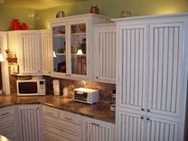 White, Glazed Beadboard Kitchen 1 small