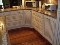 White, Glazed Beadboard Kitchen 2 small