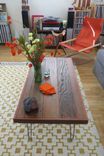 Reclaimed Wood Coffee Table With Hairpin Legs 1 small