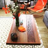 Reclaimed Wood Coffee Table With Hairpin Legs 2 small