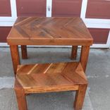 Reclaimed Wood Chevron Farm Tables 2 small