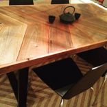 Reclaimed Wood Chevron Farm Tables 3 small