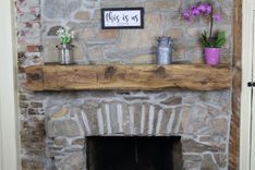 Hand Hewn Authentic Reclaimed Barn Wood Fireplace Mantel 1 small