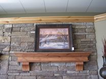 Fireplace Mantel Knotty Alder Classic Traditional Crown Mold And Corbels Summit 5 small