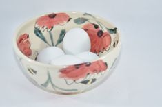 Set Of Four: Handmade Ceramic Soup Bowl For Salad, Cereal Or Ice Cream 5 small