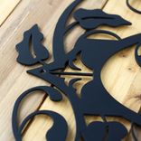 Oval Metal House Number Sign with Vines and Fleur De Lis, 5 Digit 2 small