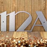Modern House Numbers Metal Plaque 1 small