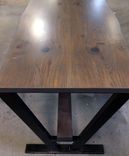 Book-Matched Live Edge White Oak Table W/ Custom Steel Legs 2 small