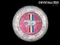 Ford Mustang Rear Decklid Crystallized Car Emblem Bling Genuine European Crystals Bedazzled 1 small