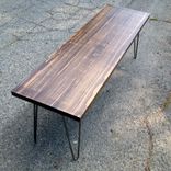 Reclaimed Recycled Salvaged Wood Bench Hairpin Legs 4 small