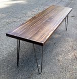Reclaimed Recycled Salvaged Wood Bench Hairpin Legs 1 small