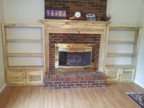 Blue Pine Mantle And Bookshelves 2 small