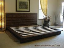 King Rustic Platform Bed 2 small