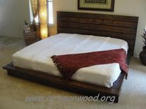 King Rustic Platform Bed 4 small