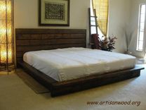 King Rustic Platform Bed 3 small