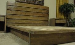Queen Rustic Platform Bed 4 small