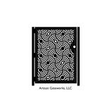 Decorative Ripple Steel Gate - Steel Panel Art - Driveway Gate - Geometric Steel Art 3 small