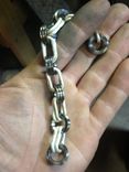 Sterling Silver And Titanium Wallet Chain 6 small