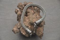 Large Classical Loop In Loop Bracelet With Hand Built End Caps 1 small