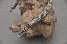 Large Classical Loop In Loop Bracelet With Hand Built End Caps 2 small