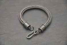 Large Classical Loop In Loop Bracelet With Hand Built End Caps 4 small