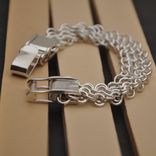 Wide European Chainmail Bracelet With Hand Built Clasp 3 small