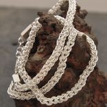 Fused Fine Silver Loop In Loop Necklace With End Caps 1 small
