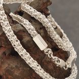 Fused Fine Silver Loop In Loop Necklace With End Caps 2 small