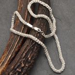 Fused Fine Silver Loop In Loop Necklace With End Caps 3 small