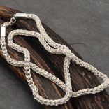 Fused Fine Silver Loop In Loop Necklace With End Caps 4 small