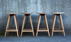 Hand-Cupped Swivel Bar Stool 6 small