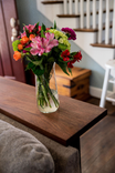 Hallway Console Table, Small Console Table, Solid Wood With Metal Legs, Foyer Table 2 small