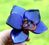 Glass Orchid Long Stemmed Handmade 1 small